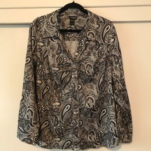 Woman’s paisley 22/24 black and white